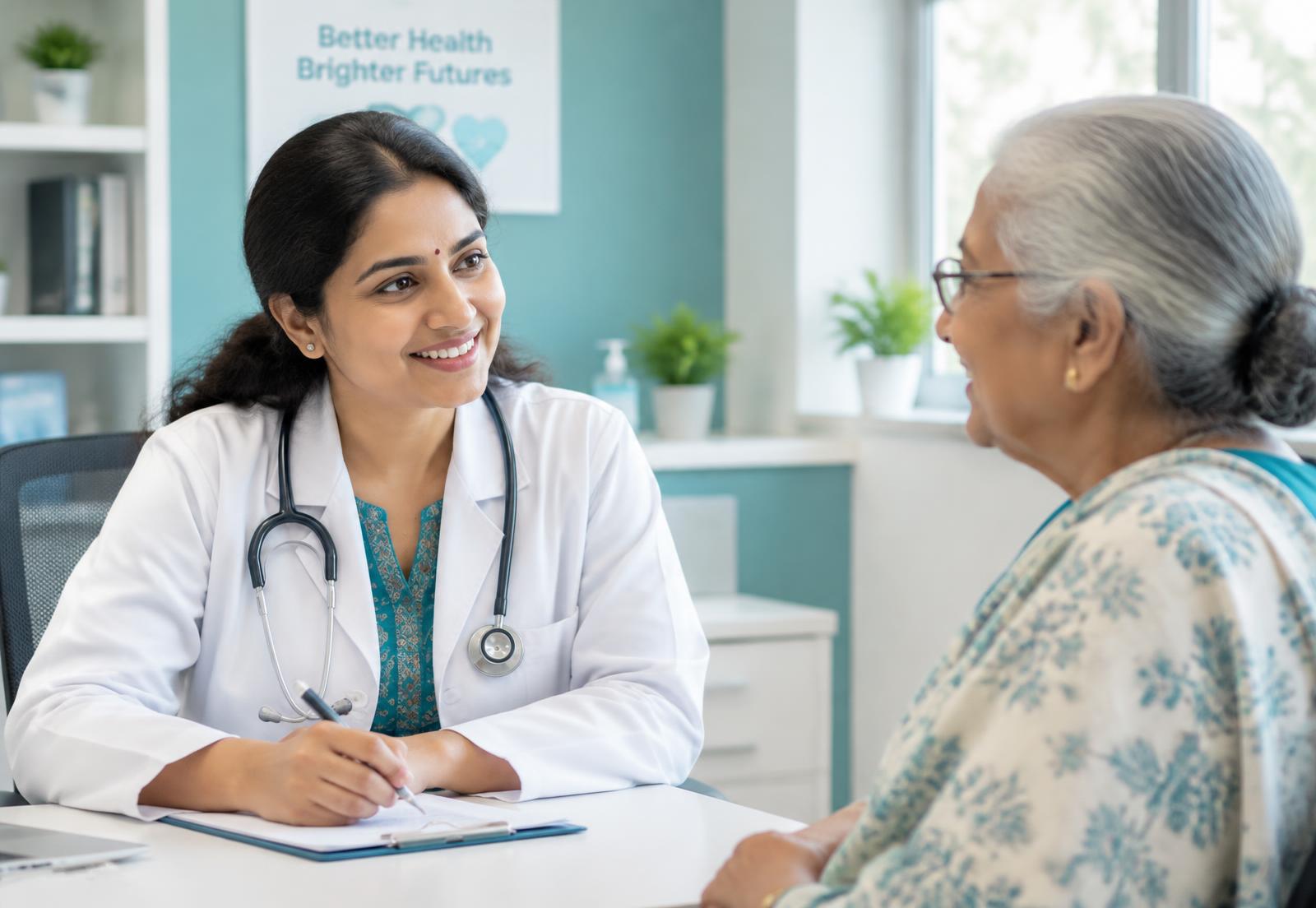 Doctor consulting a patient at Sindhu Healthcare